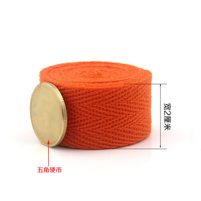 20mm*50y Herringbone Woven Cotton Ribbon for Garment Accessories Webbing (Płytka bawełniana z kości ślimaka do akcesoriów odzieżowych)