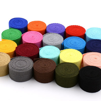 20mm*50y Herringbone Woven Cotton Ribbon for Garment Accessories Webbing (Płytka bawełniana z kości ślimaka do akcesoriów odzieżowych)