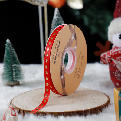 1cm*45m Chritsmas Drukowana wstążka do pakowania prezentów i akcesoriów odzieżowych
