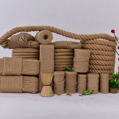 6mm-60mm Żółty Jute 3 struny Wkręcona linia stosowana w dekoracji lub liny do połowów morskich